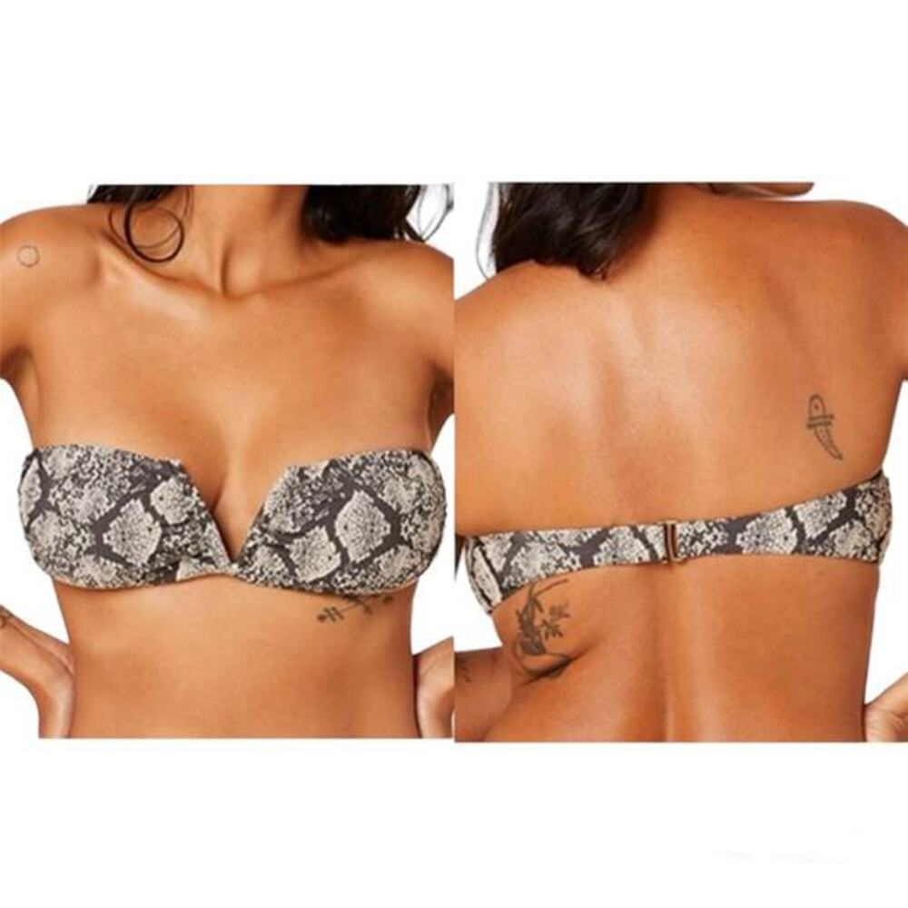 Andie Swim Scala Strapless Snakeskin